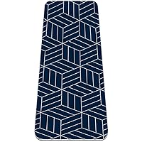 Japanese Inspired Geometric Pattern Extra Thick Yoga Mat - Eco Friendly Non-Slip Exercise & Fitness Mat Workout Mat for All Type of Yoga, Pilates and Floor Exercises 72x24in