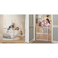 Toddleroo by North States Extra Wide Wire Mesh Wooden Baby Gate: 29.5