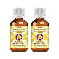 Pure Macadamia Oil (Macadamia ternifolia) Cold Pressed (Pack of Two) 100ml X 2 (6.76 oz)