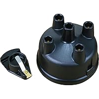 Heavy Duty Performance Brass Terminal Ignition Distributor Cap and Rotor Set Compatible With Ford & New Holland 500, 600, 700, 800, 900, 501, 601, 701, 801, 901, 2000-4000 Oem Fit CAP1047