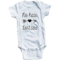Baby Tee Time Girls' No Hair, Don't Care One Piece