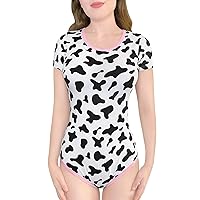 Littleforbig Cotton Romper Onesie Pajamas Bodysuit - Milk Cow Onesie