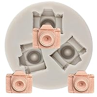 3 Cavity Camera Fondant Mold Camera Silicone Mold For Cake Decoration Cupcake Topper Candy Chocolate Gum Paste Polymer Clay