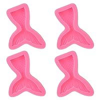 Mermaid Tail Mold, 6 Pack 3D Animal Silicone Fondant Molds Small Resin Molds Mermaid Tail Candy Chocolate Cookie Making Molds Tools Ocean Theme Cake Topper for Baking DIY Cake Decoration Supplies