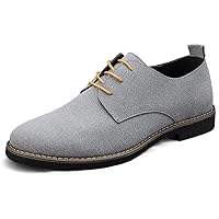 Men's Shoes Uniform Oxford Shoes Low-top Leather Suede Lace Up Plus Size Big Size Round-Toe Casual Leisure Form Spring Flats