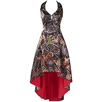 High Low Cocktail Bridesmaid Dress Camo Prom Homecoming Gowns Pageant