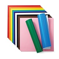Cricut Vinyl Permanent - Rainbow Sampler, 12x12 Vinyl Sheets, Create Long-Lasting DIY Projects, Durable Adhesive Vinyl for Cricut Machines, (Pack of 20 with 10 Colors)