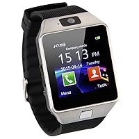 DZ09 Android Smart Watch Inclusive Movement Monitor, Sleep Monitor, Anti Theft Camera with Bluetooth Support (Black)