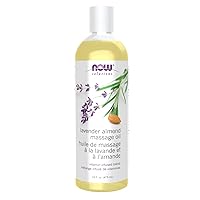 Solutions, Lavender Almond Massage Oil, Vitamin Infused Blend, Therapeutic and Soothing, 16-Ounce