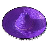 Mini Mexican Sombrero Hat Cute Straw Sombreros Fun for Fiesta Carnival Summer Mexican Cinco De Mayo Party Favors (Purple)