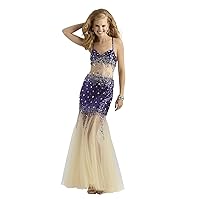 Clarisse Long Sheer and Beaded Sexy Prom and Party Dress 2365