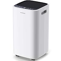 Kesnos 2500 Sq. Ft Dehumidifier for Home with Drain Hose and 0.6 Gallon Water Tank - Intelligent Touch Control and Low Noise, 24 Hr Timer Ideal for Basements, Bedrooms, Bathrooms, and Laundry Rooms