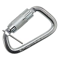 AFP Steel Twist-Locking Carabiner w/Pin | Safety Fall Protection | ANSI & OSHA Rated