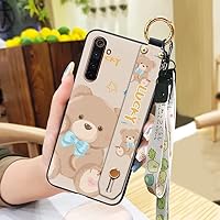 Sunflower Shockproof Lulumi Phone Case for Oppo Realme 6 Pro, Back Cover Lanyard for Girls Wrist Strap Anti-dust Dirt-Resistant Ring Waterproof Kickstand Phone Holder Fashion Design, 3
