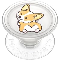 PopSockets Plant-Based Phone Grip with Expanding Kickstand, Eco-Friendly - Cheeky Corgi