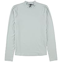 Eileen Fisher Womens Solid Mock Neck Long Sleeve Pullover Blouse