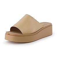 CUSHIONAIRE Women's Play one band platform sandal with +Memory Foam
