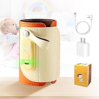 Portable Bottle Warmer,Baby Bottle Insulation Cover Bottle Warmer with 18W Quick Charge and LED Display,Adjustable Temperature Control, Handhold Milk Warmer for Home/Family Travel