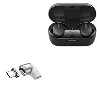 BoxWave Adapter Compatible with Bose QuietComfort Earbuds - MagnetoSnap PD Angle Adapter, Magnetic PD Angle Charging Adapter Device Saver - Metallic Silver