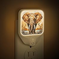 LED Night Light Plug in Geometry Elephant, Motion Sensor and Dusk to Dawn Sensor, 1.5W Plug in Night Light, Dimmable Night Lights for Adults Kids Room Bedroom Bathroom Hallway Stairs Kitchen,B13