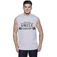 World's Greatest Uncle T-Shirt Sleeveless Muscle Tee Tank Top Mens