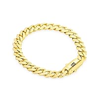 10k Yellow Gold Royal Monaco Miami Cuban Link 7.5mm Chain Bracelet Box Clasp