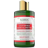 Cayenne Saw Palmetto Hair Loss Therapy - Shampoo From Nature - Scalp Stimulating Shampoo - Hair Thinning Prevention - 10.2 Oz