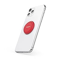The New Backflip Mobile Phone Finger Holder Magnetic and Tripod Function - Compatible with iPhone and any Smartphone - Elegant Finger Holder Plus Magnetic Holder for Car - Red