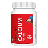 Absolute Calcium Tablet- Dog Supplement, 110 Piece for All Breed Sizes for Dogs Preservative-Free