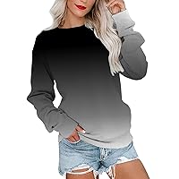 Womens Sweatshirt Casual Relaxed Fit Cute Printed Graphic Sweatshirts Long Sleeve Crew Neck Pullover Sweaters