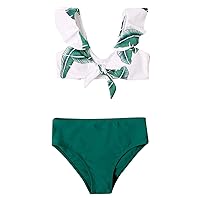 Full Length Swim Suits for Girls Swimwear Solid Color 2PCS Bikini Swimsuit Girl 3 Piece Swimsuit