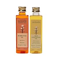 Kumkumadi Oil |Auravedic Skin Oil | Turmeric and Winter Cherry | 100ml (3.38Fl Oz)