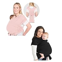 Keababies Baby Wraps Carrier, D-Lite Baby Wrap and Baby Wrap Carrier - Easy-Wearing, Adjustable Baby Sling Carrier Newborn to Toddler - All in 1 Original Breathable Baby Sling