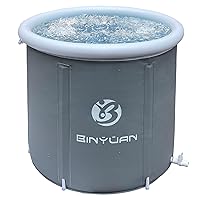 Ice Bath Tub for Athletes Portable Cold Plunge Tub Ice Bath Cold Plunge Tub Outdoor Ice Tub Barrel Ice Bath Tub For Adults Cold Therapy Tub for Recovery (Grey-29.5