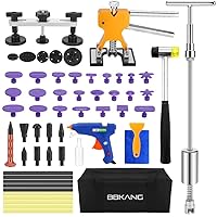 Auto Body Repair Tool Kit with T-Bar Puller – 60pcs Paintless Dent Puller, Car Dent Puller with Adjustable Width, Glue Shovel for Auto Dent Removal, Door Dings, and Hail Damage