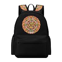 Aztec Calendar Travel Backpack Lightweight 16.5 Inch Computer Laptop Bag Casual Daypack for Men Women