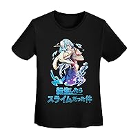 Anime That Time I Got Reincarnated As A Slime Rimuru Tempest Female T-Shirt Summer Casual Crew Neck Short Sleeve T-Shirts