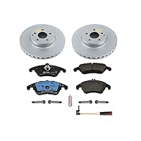 Power Stop ESK5792 Front Euro-Stop Brake Kit Mercedes and 1 Front Sensor Wire