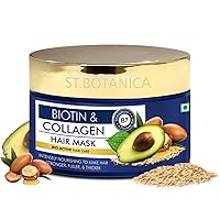 StBotanica Biotin & Collagen Strengthening Hair Mask, 200ml - For Stronger, Fuller and Thicker Hair
