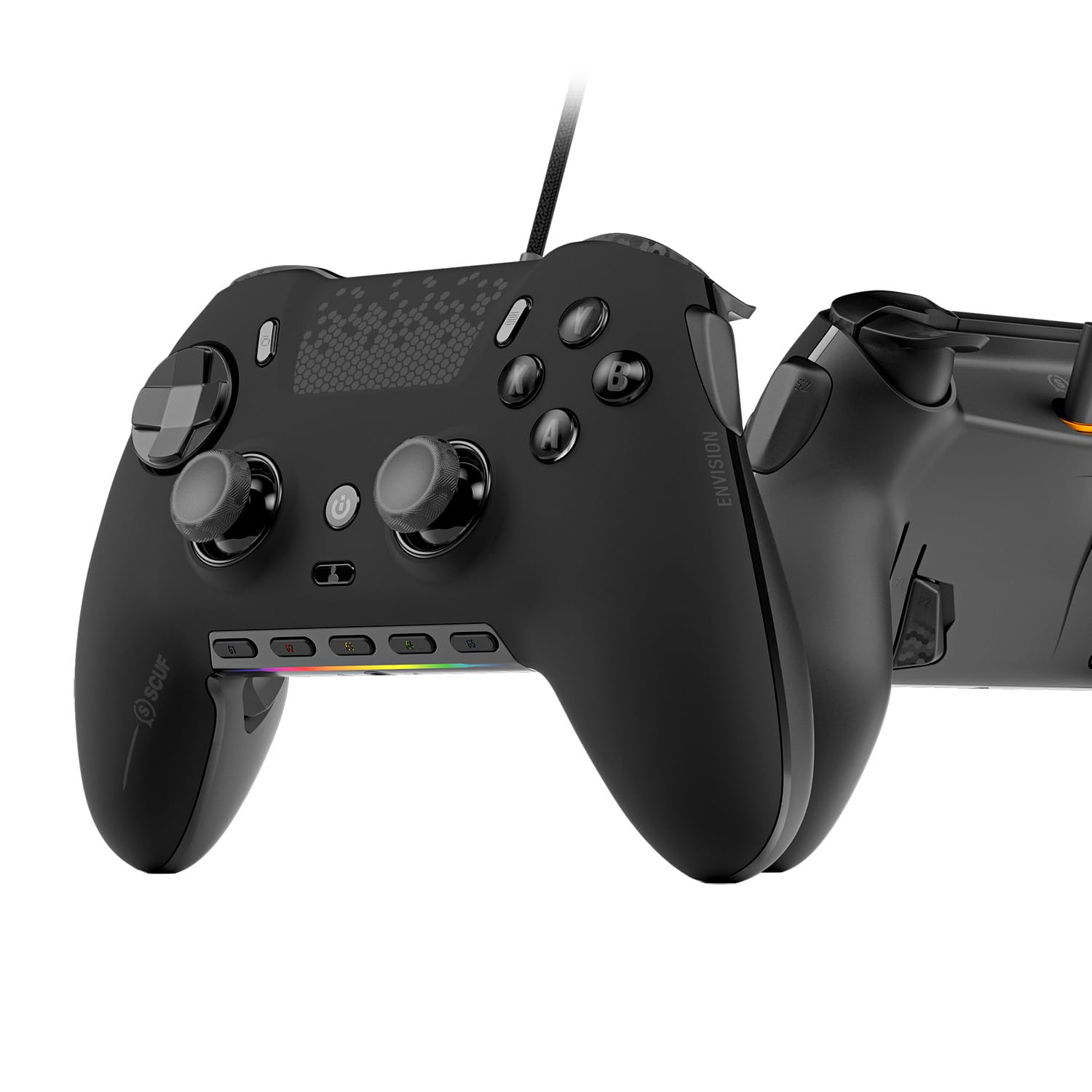 SCUF ENVISION Wired PC Gaming Controller - Five Remappable G-Keys - Remappable Back Paddles - iCUE Compatible - Black