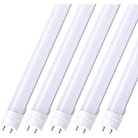 H&B Luxuries 4FT LED T8 Ballast Bypass Type B Light Tube, 18W, UL-Listed for Single-Ended & Dual-Ended Connection, 2340lm, T8 T10 T12, UL & DLC - 4000K (5Pcs)