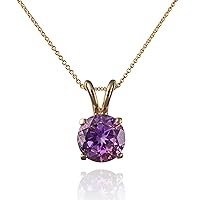 Anakao 9ct Gold Necklace for Women with Semi Precious Stones. 9ct Yellow Gold Pendant Necklaces for Women with Natural Gemstones. Solid Gold Chain and Pendant with Semi-Precious Stones, Metal Gold,