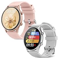 Blood Pressure Watches, Pink Smart Watch Bundle with Grey Smartwatch