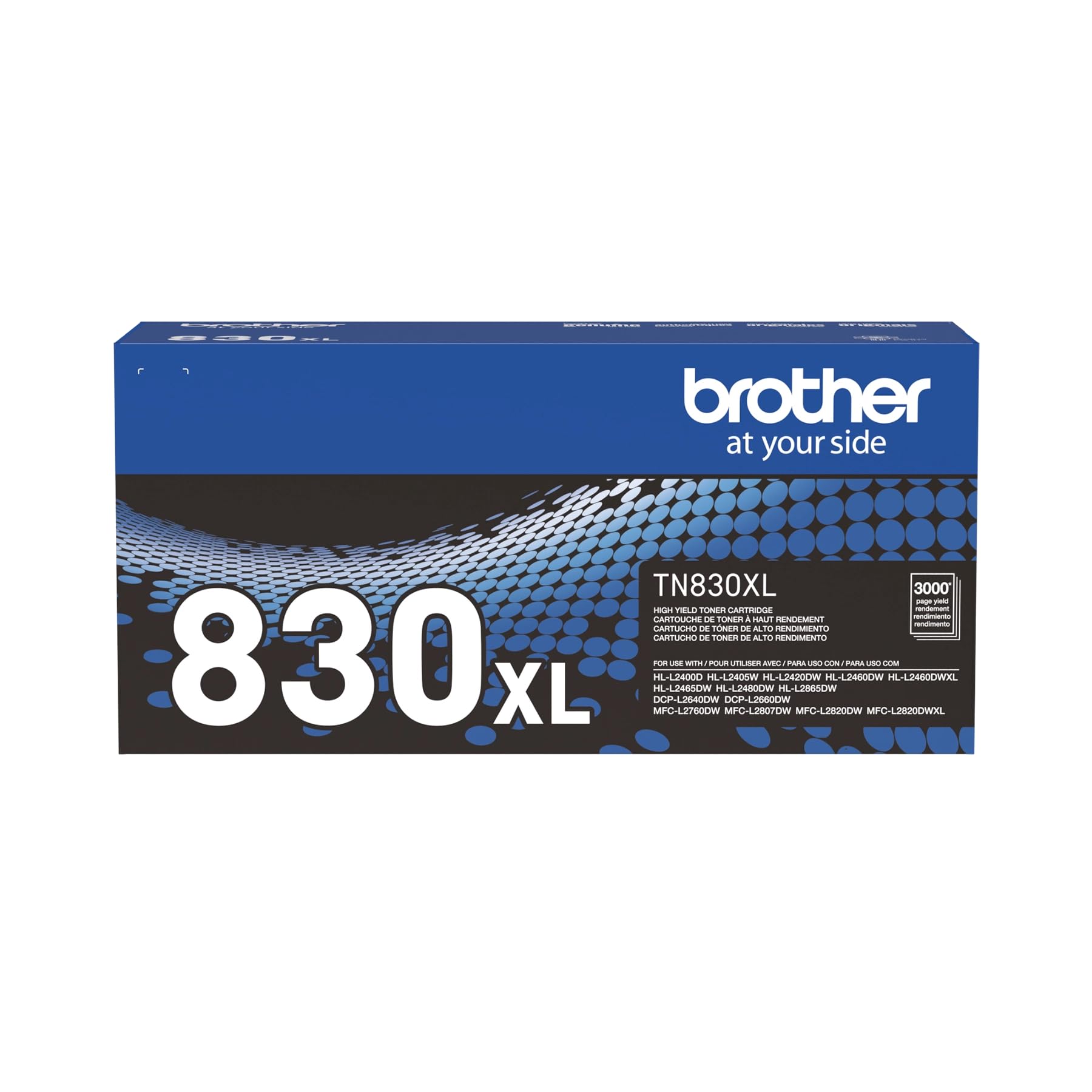 Brother Genuine TN830XL Black High Yield Printer Toner Cartridge - Print up to 3,000 Pages(1)