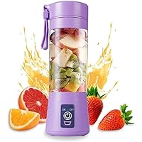 Portable Rechargeable USB Blender; Personal Size Blender Juicer Cup; Smoothies and Shakes Blender; Handheld Fruit Machine; Blender Mixer Home (purple)