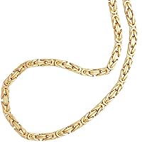 SA Chains 2mm 14k gold plated solid sterling silver 925 Italian Byzantine, Birdcage, King's Braid chain necklace bracelet anklet lobster claw clasp
