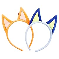 PLUSMAY 2pcs Dog Ears Headband Adult, Cute Lovely Hairband Plush Dog Ears Headband Dress Accessory (Dog001, One Size)