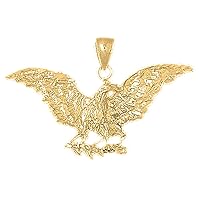 Silver Eagle Pendant | 14K Yellow Gold-plated 925 Silver Eagle Pendant