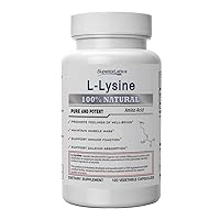 Superior Labs – Best L-Lysine NonGMO - Dietary Supplement –500 mg Pure Active L-Lysine – 120 Vegetable Capsules – Supports Calcium Absorption – Immune System & Respiratory Health Support
