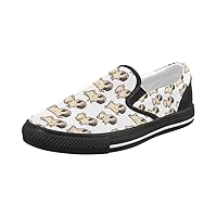Shoes Run Pugs Slip-on Canvas Loafer for Women